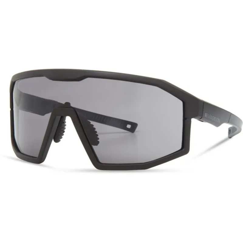 Madison Enigma Sunglasses 3 Lens Pack Matt Black/Black Mirror/Amber and Clear Lens