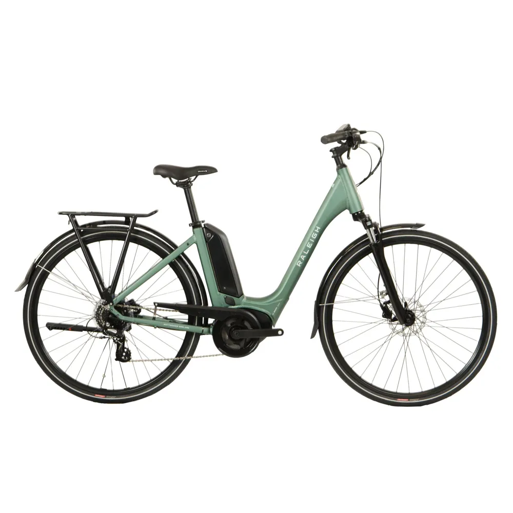 Raleigh Motus Step Through electric bike, photo from Leisure Lakes Bikes