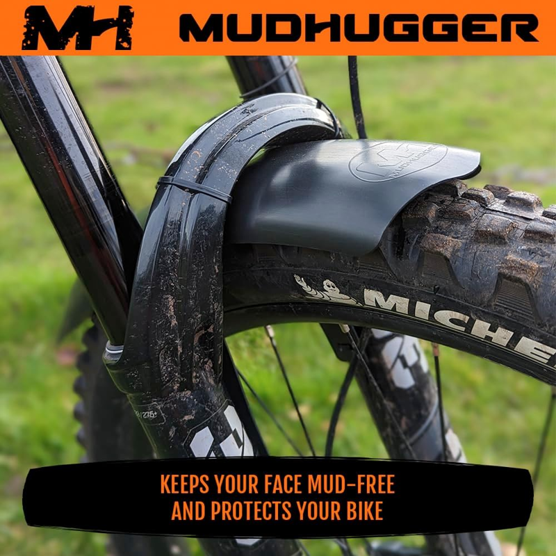 Mudhugger Front or Rear Mini Hugger MTB Mudguard Black-2