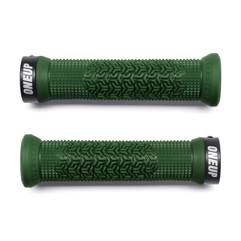Oneup Goldstone Lock-On Grips Dark Green-2
