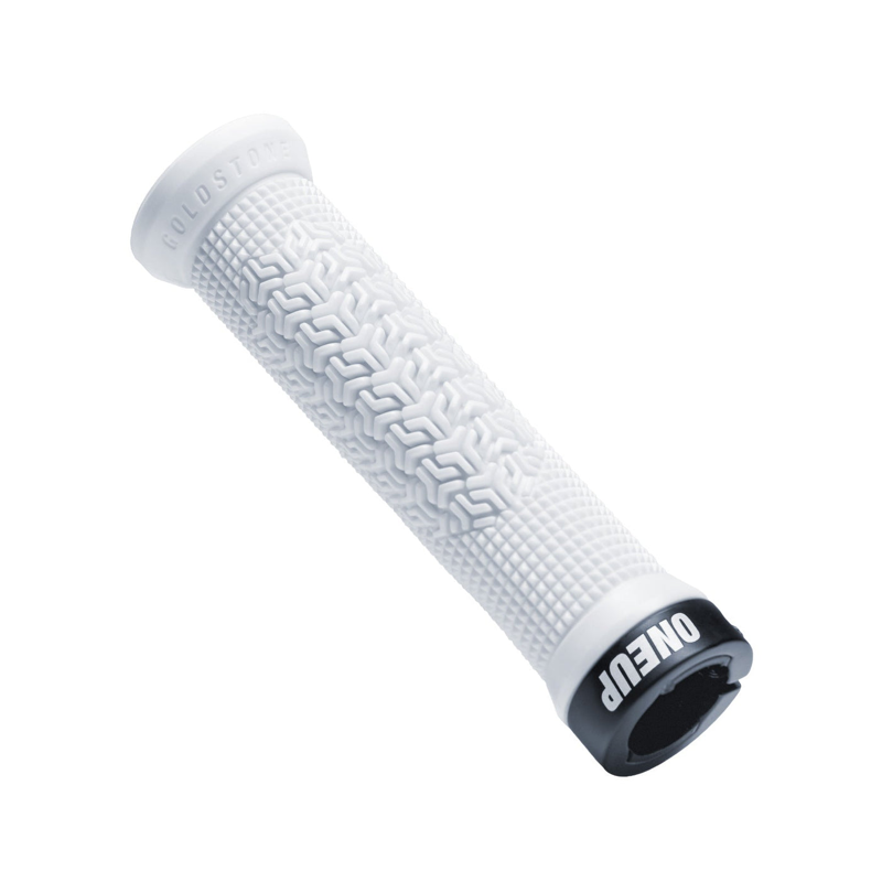 Oneup Goldstone Lock-On Grips White-1