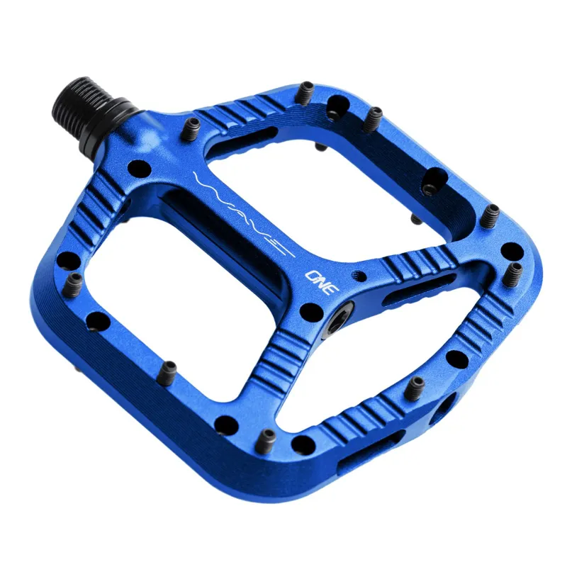 OneUp Components Wave MTB Flat Pedals 107mmx110mm Dark Blue-1