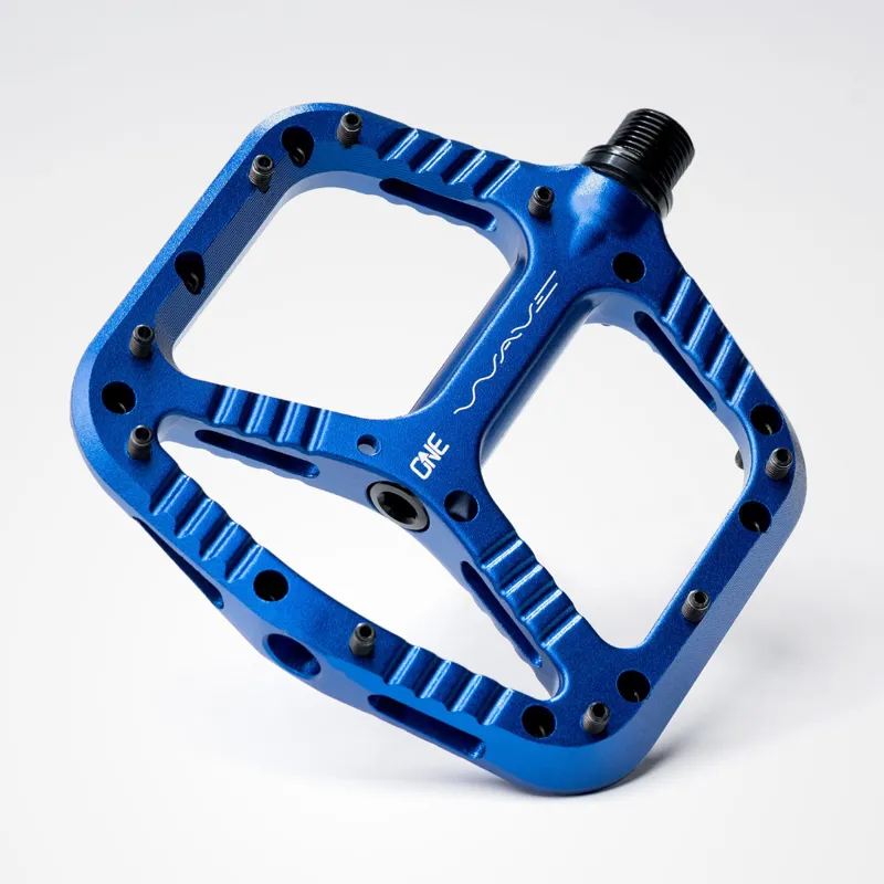 OneUp Components Wave MTB Flat Pedals 107mmx110mm Dark Blue-2