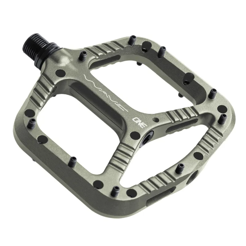 OneUp Components Wave MTB Flat Pedals 107mmx110mm Grey-1