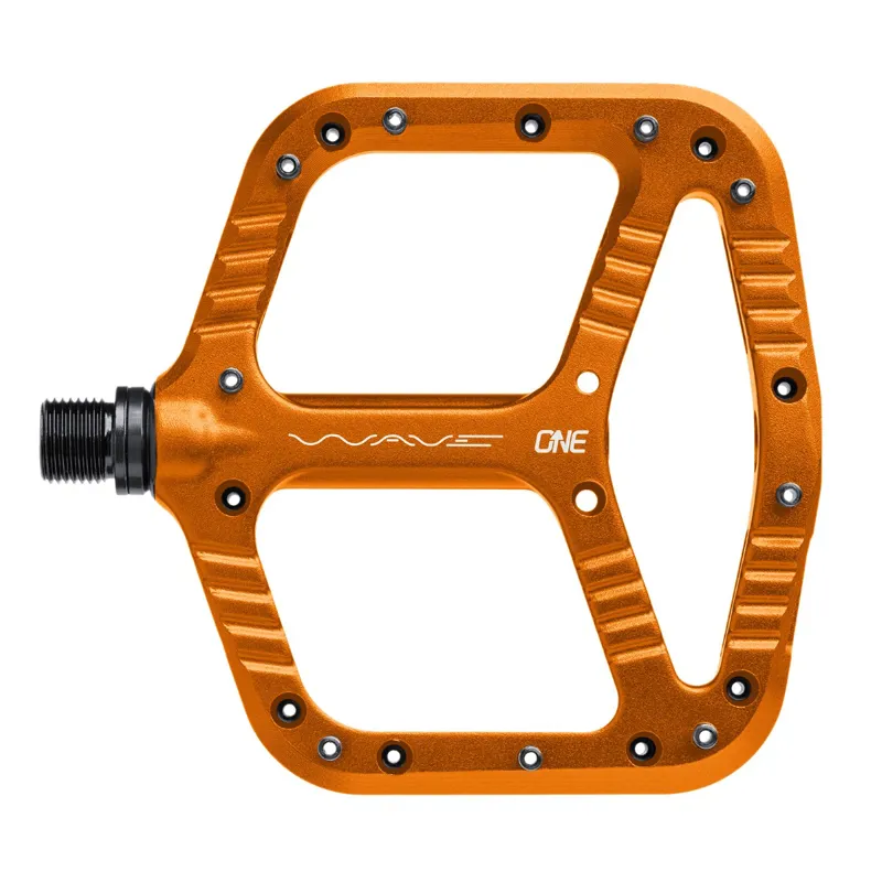 OneUp Components Wave MTB Flat Pedals 107mmx110mm Orange