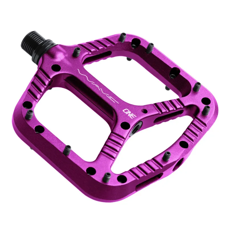 OneUp Components Wave MTB Flat Pedals 107mmx110mm Purple-1