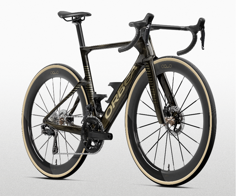 Orbea Orca Aero M11e LTD PWR Road Bike 2027 Magic Gold C View/Titanium-1
