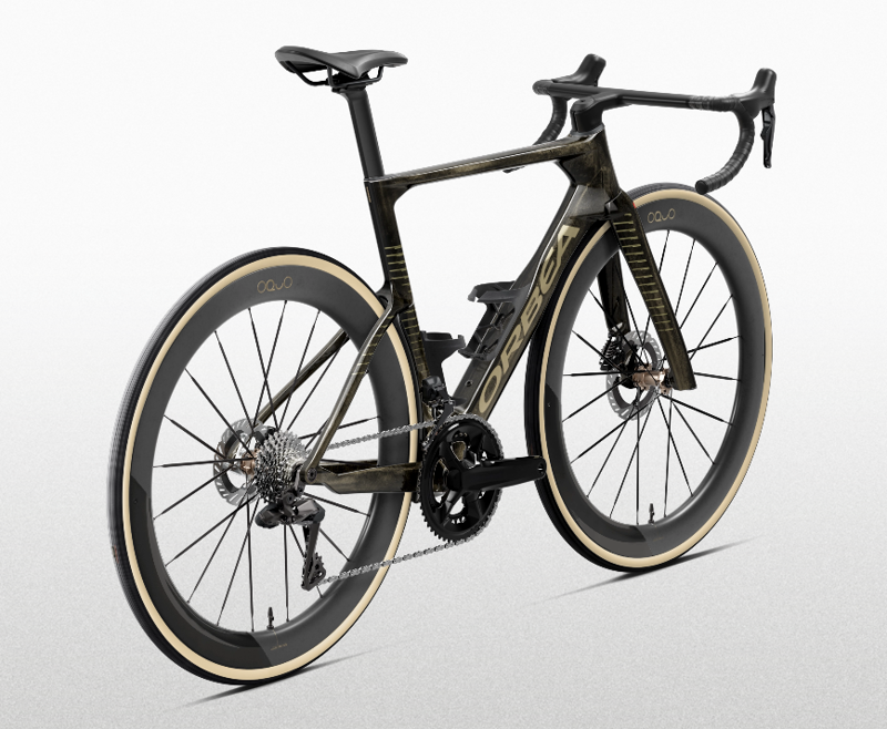 Orbea Orca Aero M11e LTD PWR Road Bike 2027 Magic Gold C View/Titanium-2