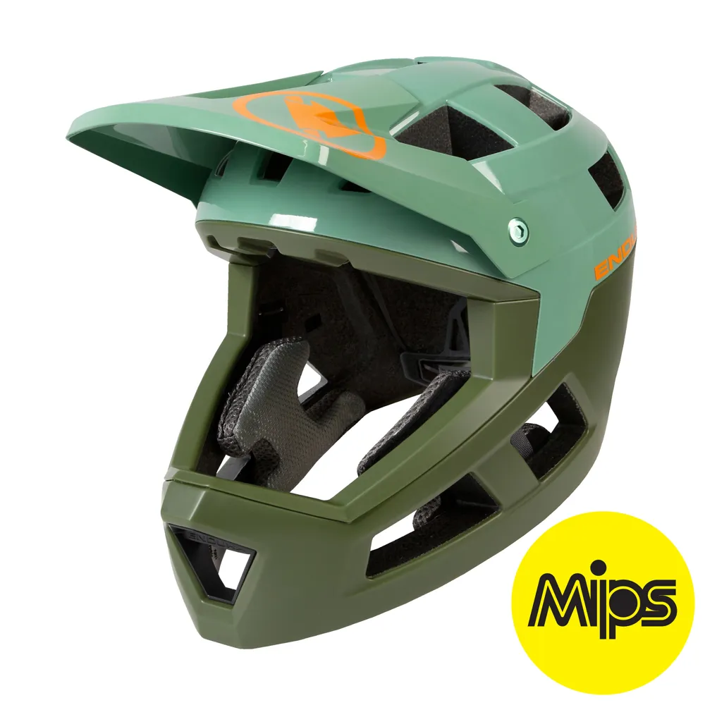 Endura Endura SingleTrack Mips Full Face Mountain Bike Helmet Olive Green