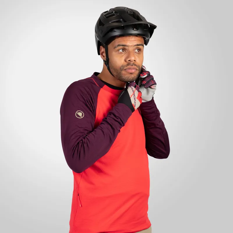 Endura Singletrack Fleece Aubergine-1