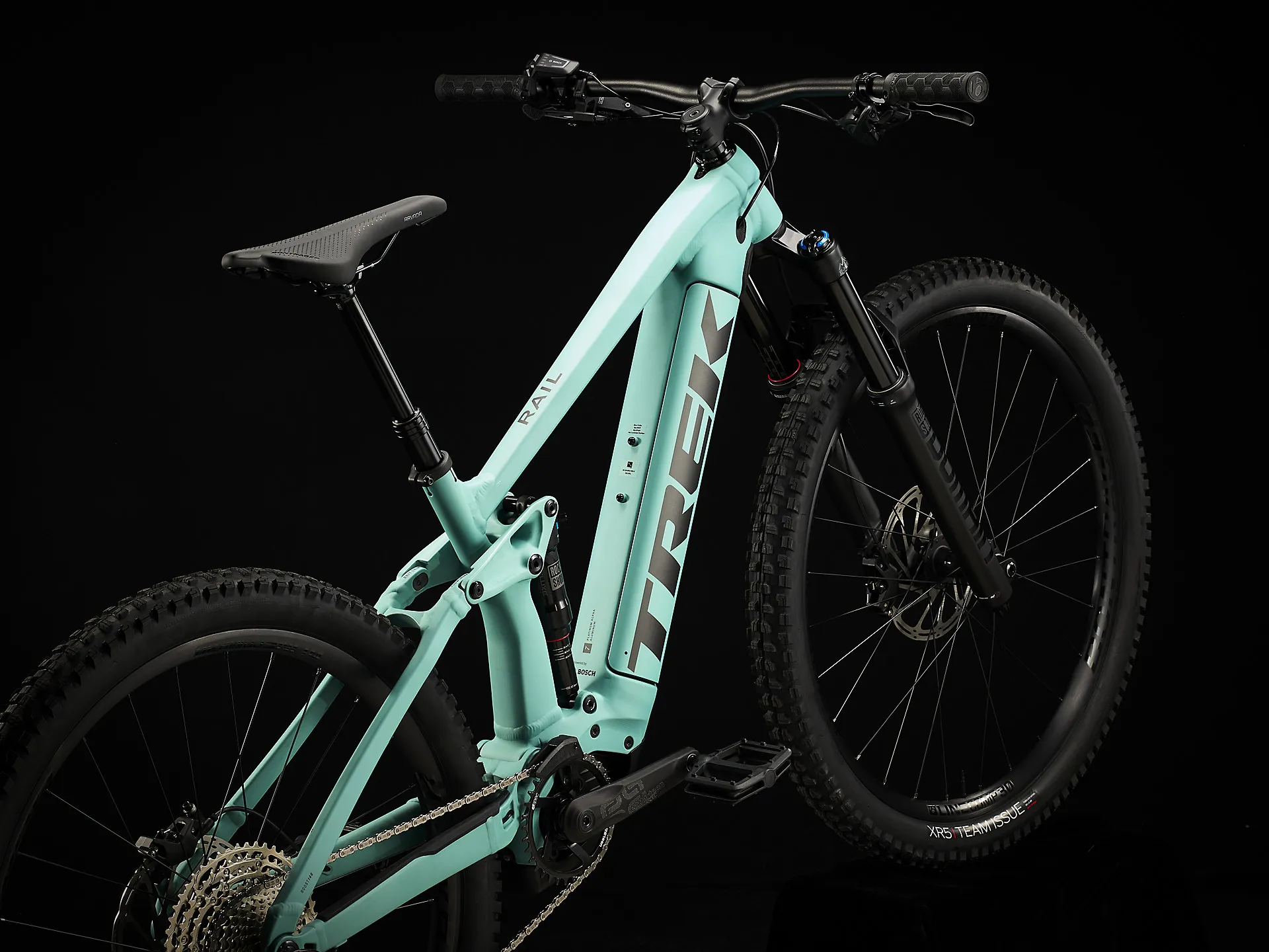 Trek Rail 7 Deore XT Electric Bike 2023 Matt Blue Sage