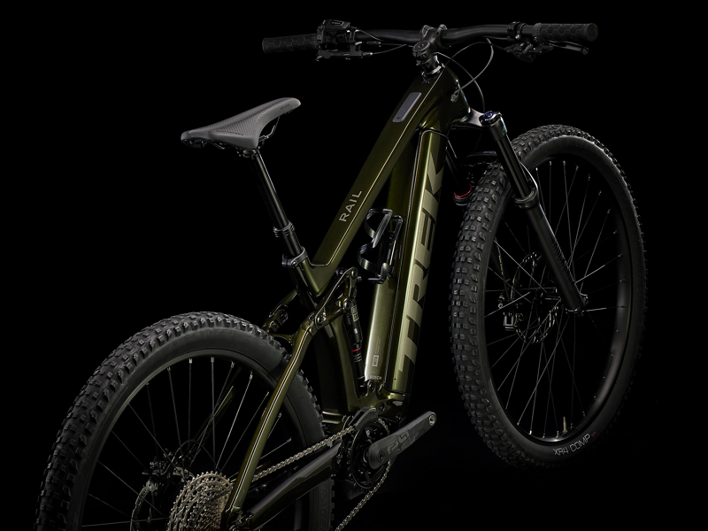 Trek Rail 9.5 Electric Bike 2024 Black Olive-2