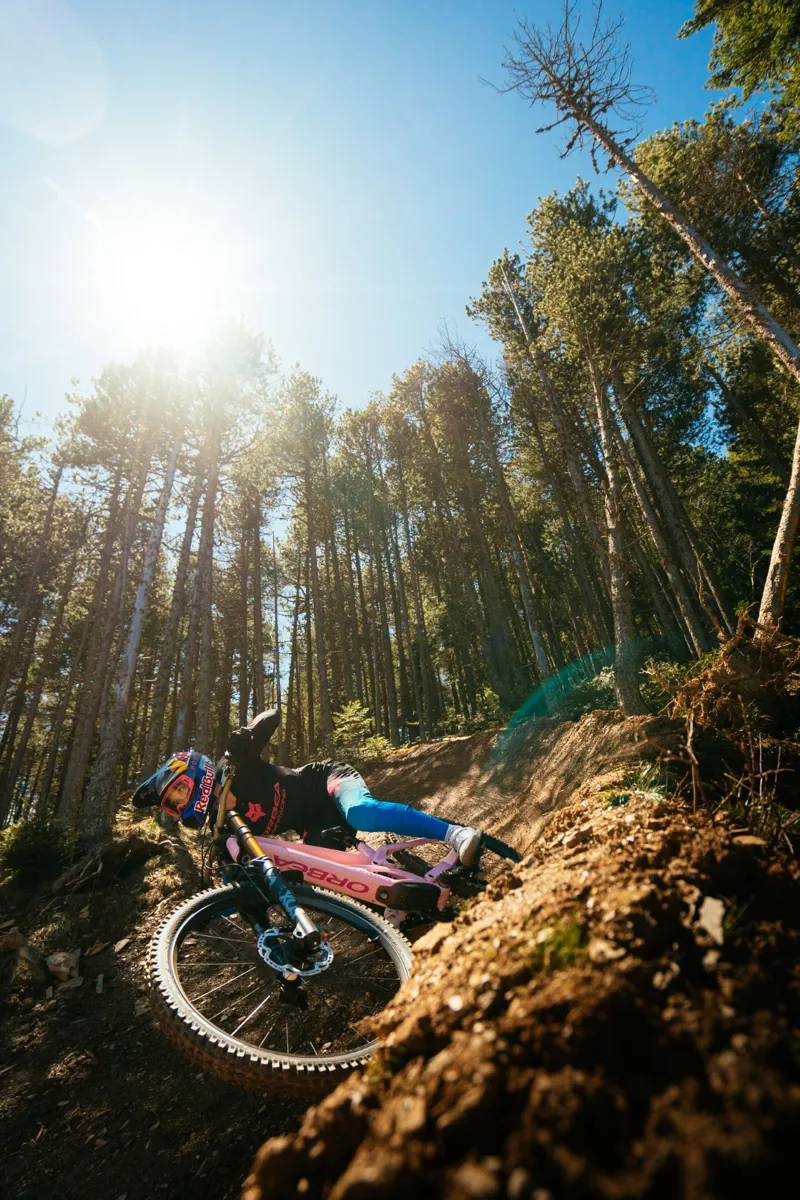 Orbea Rallon D-Ltd Downhill Bike 2026 Aloha Green/Fantasy Purple Carbon View-1