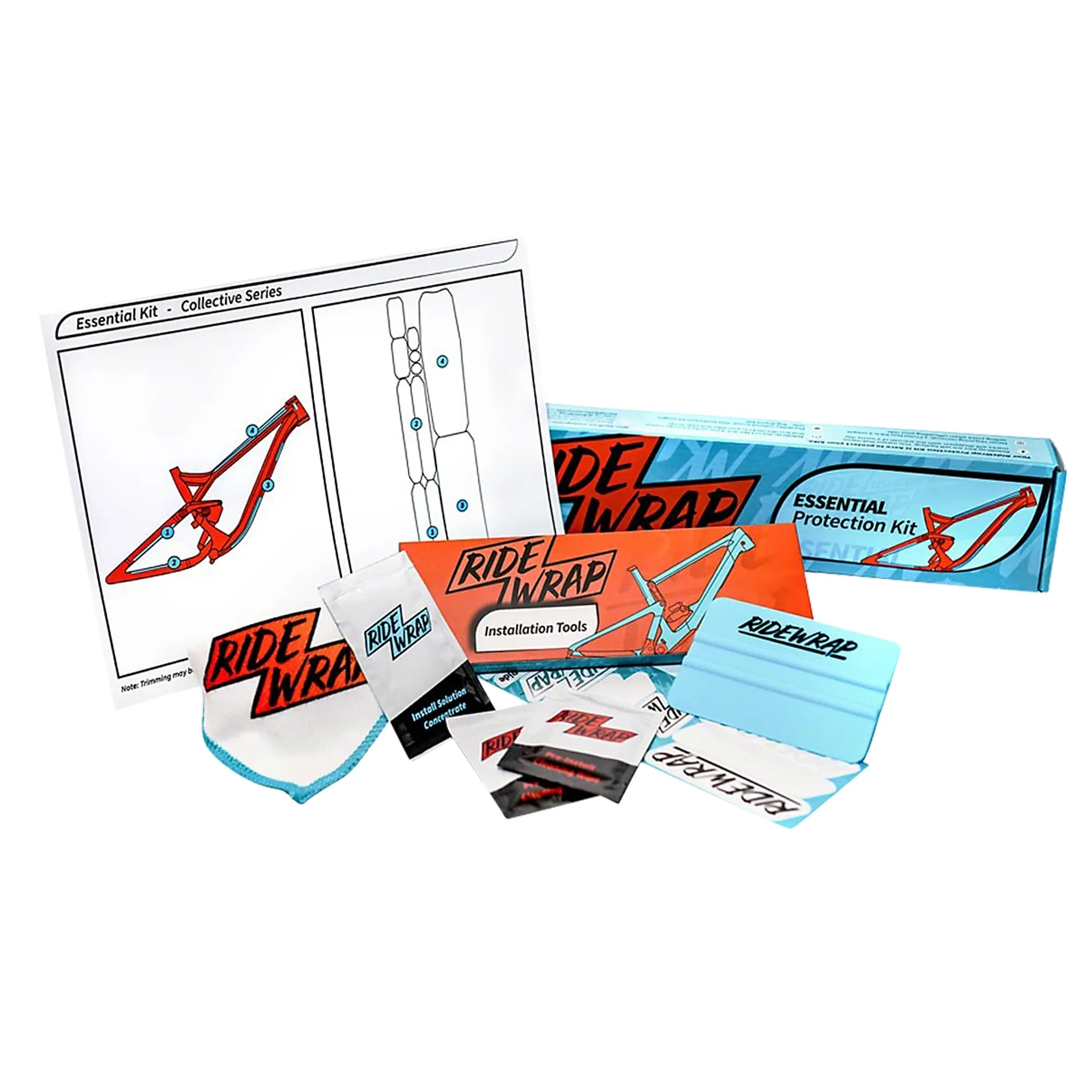 RideWrap Essential MTB Frame Protection Kit Clear Matte