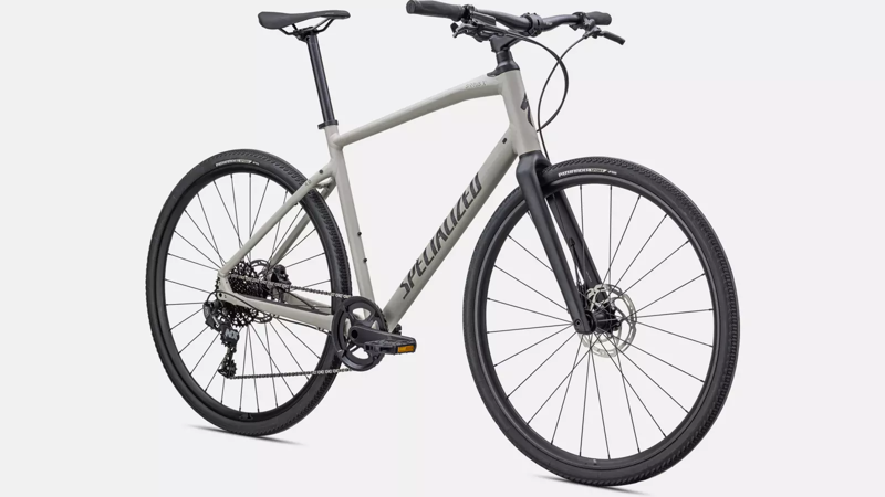 Specialized Sirrus X 4.0 Hybrid Bike 2024 Gloss White Mountains/Taupe/Satin Black Reflective-1