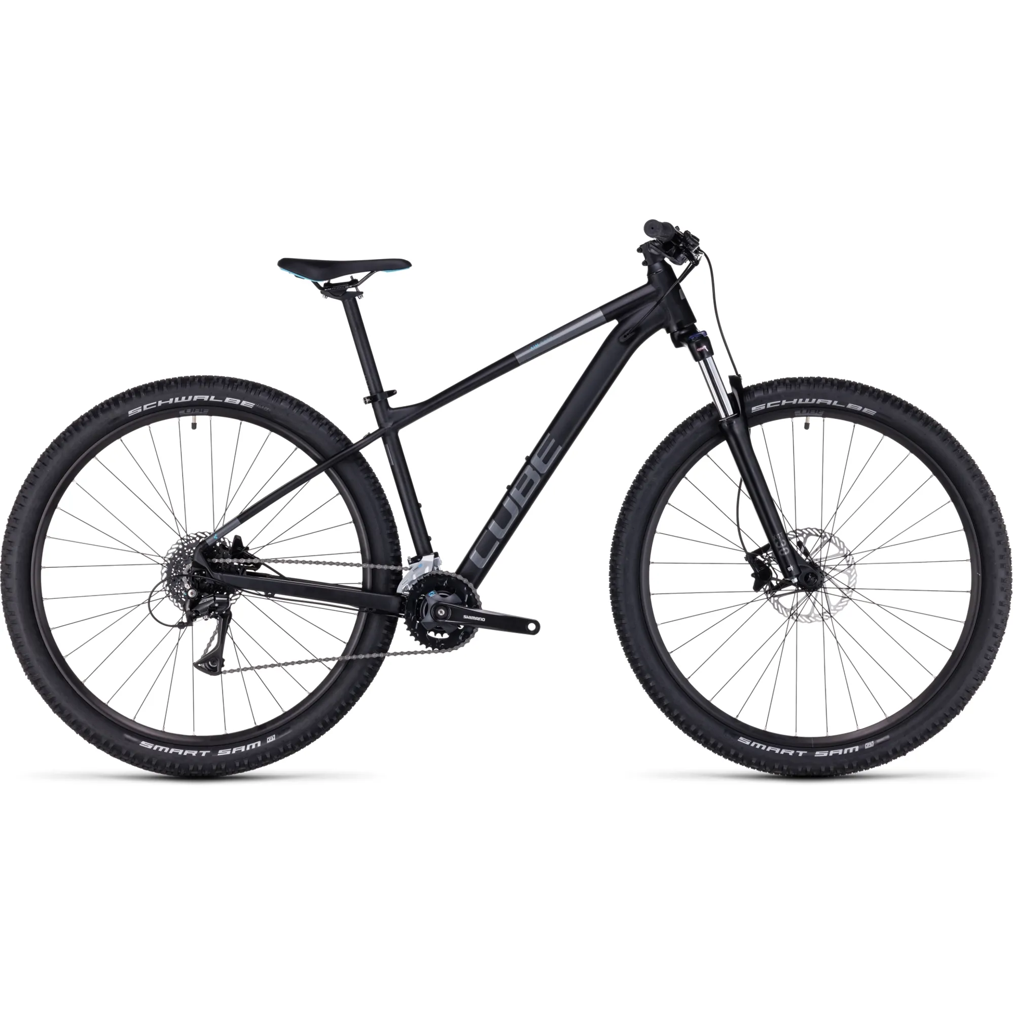 Cube Aim Race Mountain Bike 2024 Black/Azure - Main Image