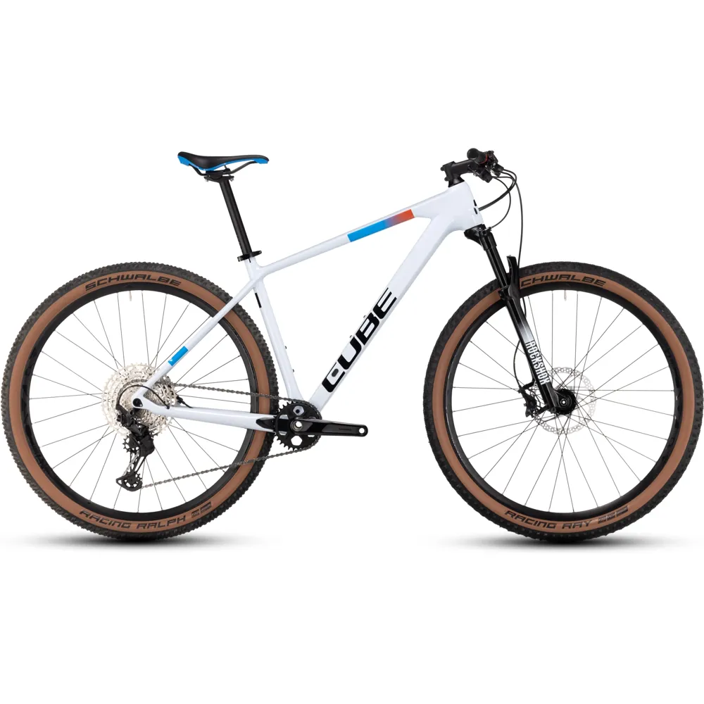 Image of Cube Reaction C:62 Pro Mountain Bike 2024 White/Blue/Red