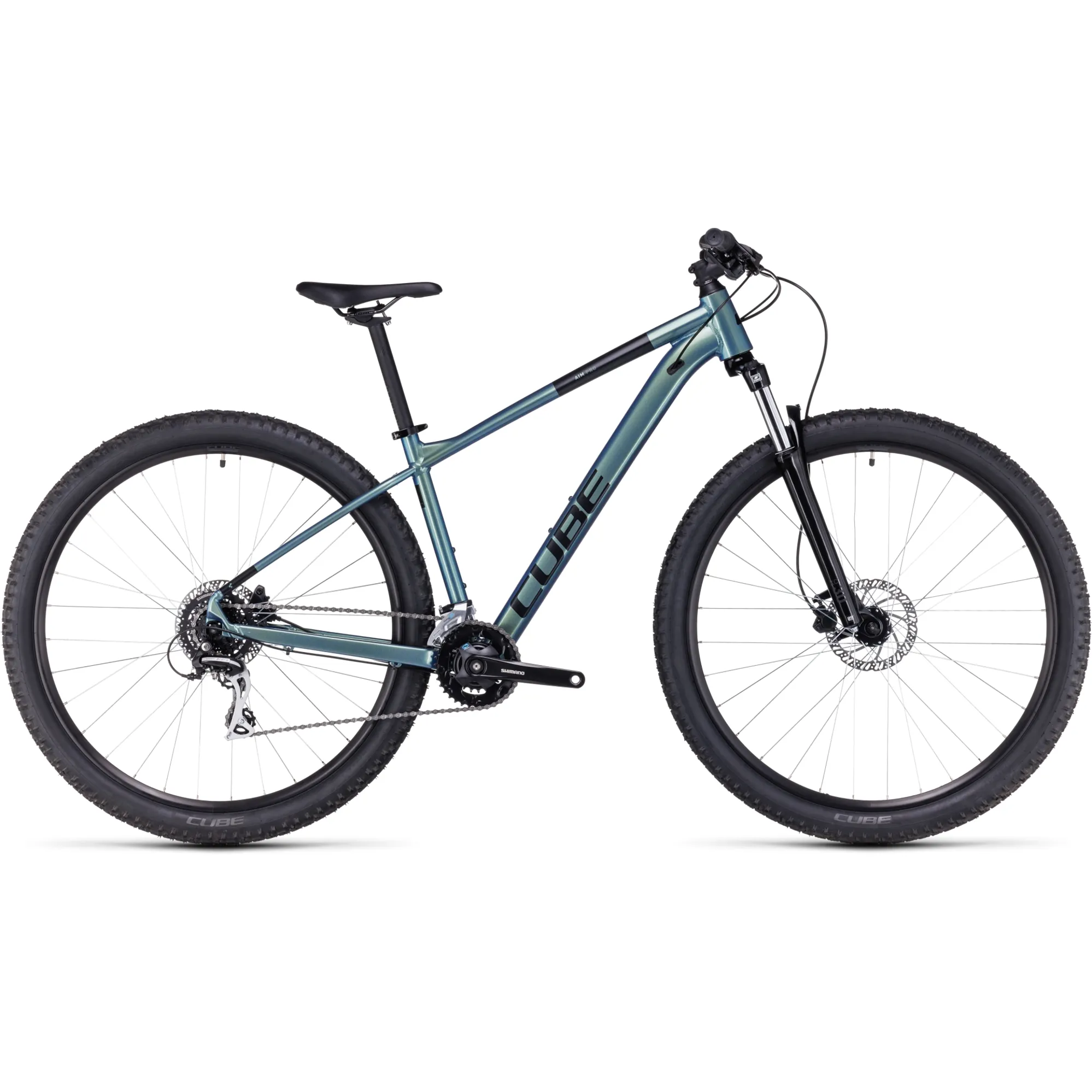 Cube Aim Pro Mountain Bike 2024 Shift Verde/Black1