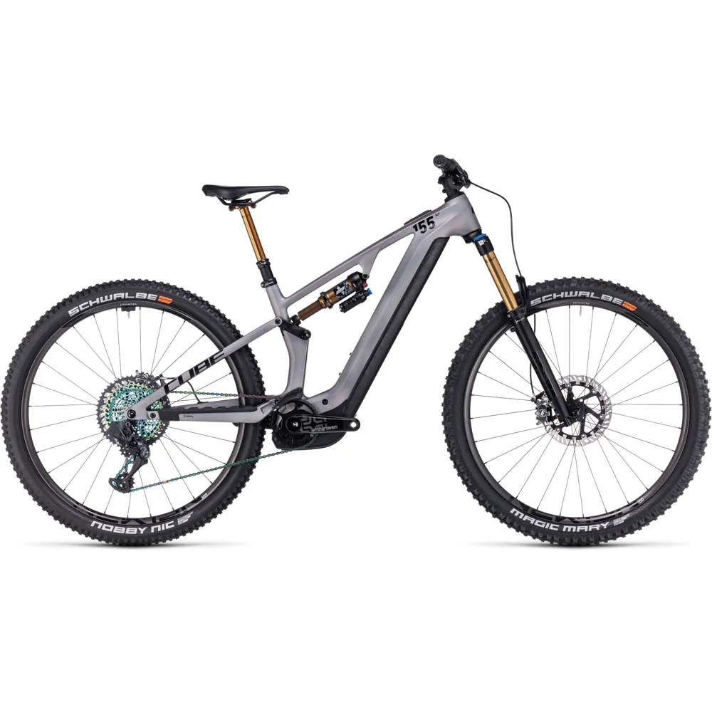 Cube Cube Stereo Hybrid One55 SLT 750 Electric Bike 2024 Prizm Silver/Carbon