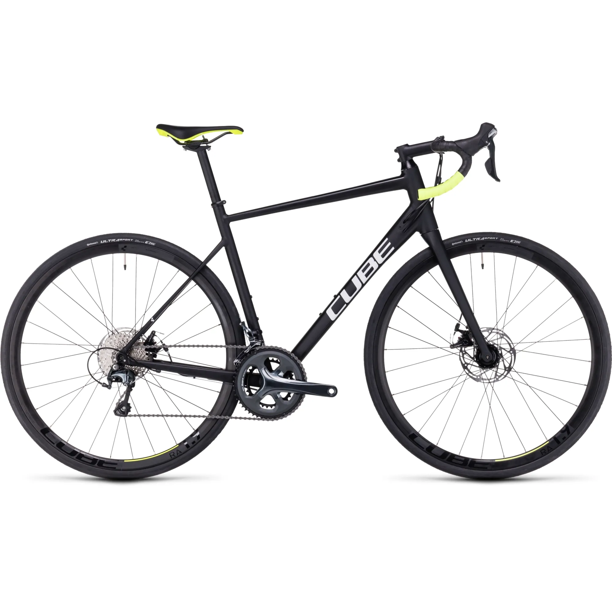 Cube Attain Race Road Bike 2024 Black/White - Main Image