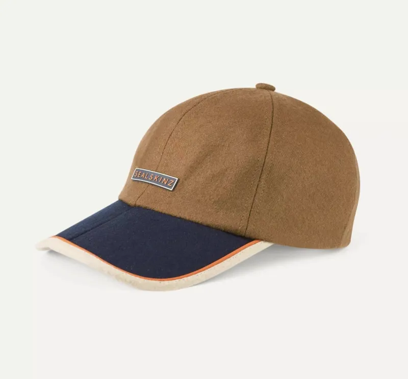 SealSkinz Brooke Waterproof Foldable Peak Wool Branded Cap One Size Tan