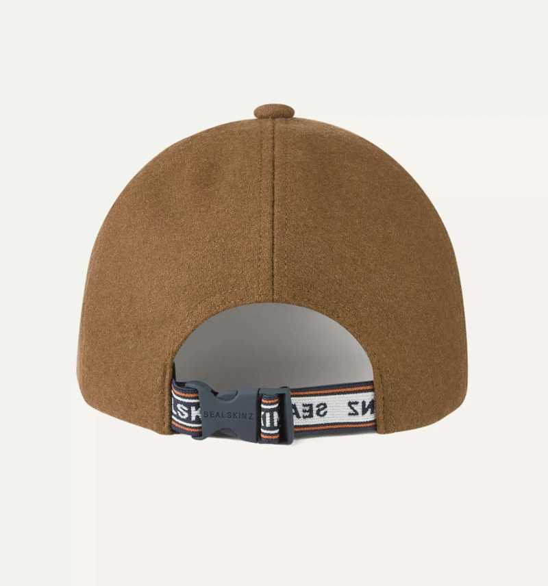 SealSkinz Brooke Waterproof Foldable Peak Wool Branded Cap One Size Tan-2