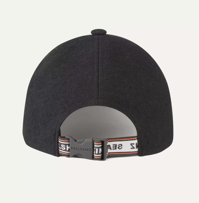 SealSkinz Brooke Waterproof Foldable Peak Wool Branded Cap One Size Black-2
