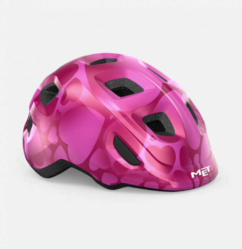 MET Hooray Helmet Youth Pink Hearts