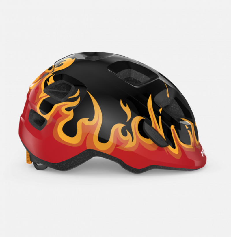 MET Hooray Helmet Youth Black Flames-1