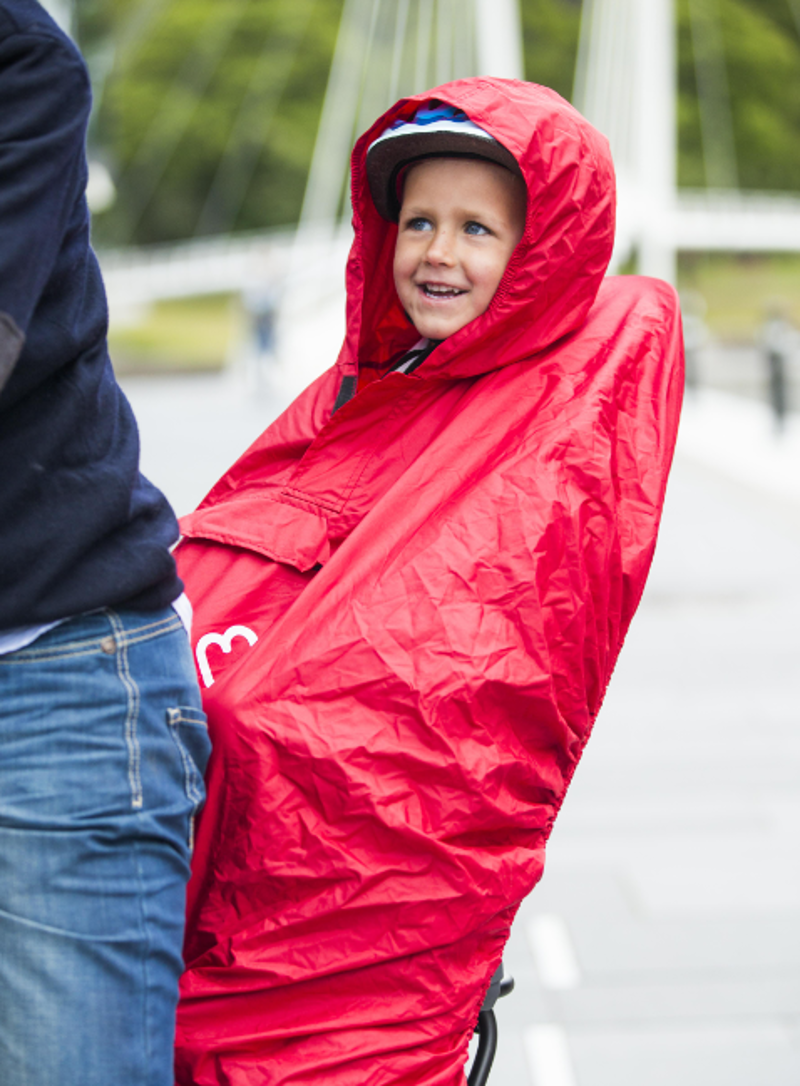 Hamax Child Rain Poncho Red -1