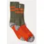 Sealskinz Cawston Bamboo Mid Length Colour Blocked Sock Olive/Orange/Grey