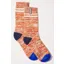 Sealskinz Thwaite Bamboo Mid Length Twisted Sock Orange/Blue/Cream