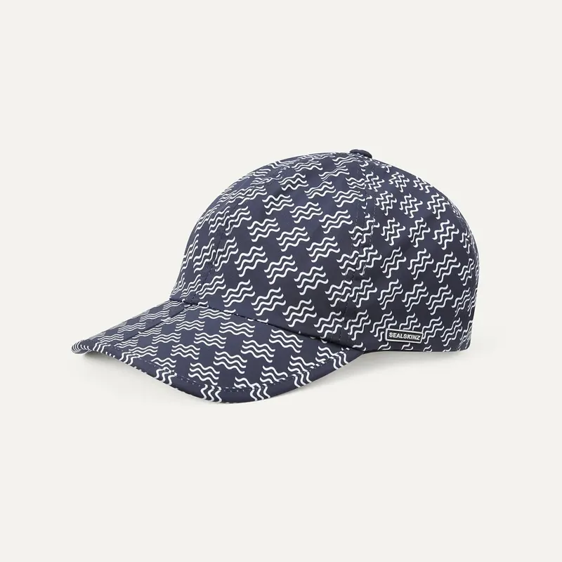 SealSkinz Longham Waterproof All Weather Foldable Peak Printed Cap Nylon One Size Navy