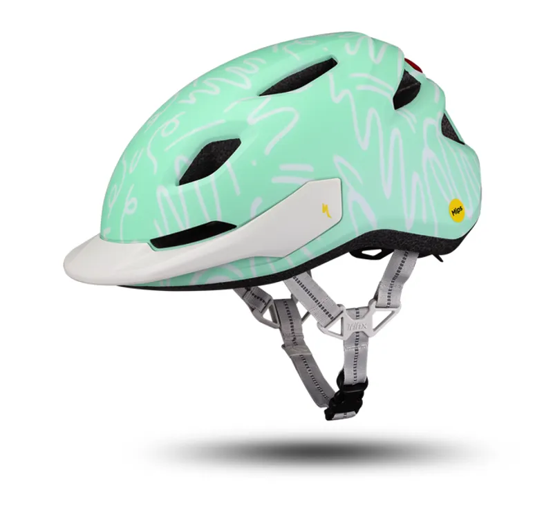 Specialized Shuffle 2 LED Kids Helmet 4-7 Years Dune White Graphic