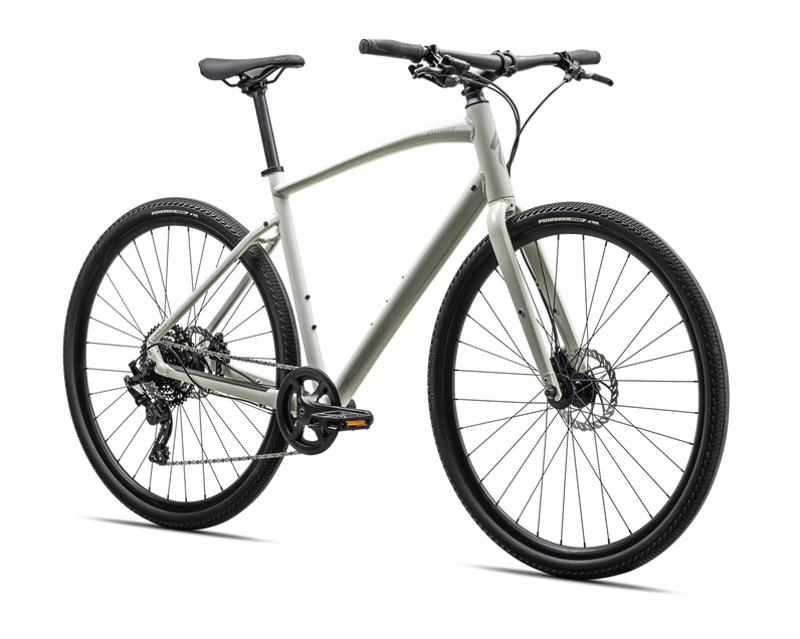 Specialized Sirrus X 2.0 2025 Hybrid Bike Gloss Dune White / Dove Grey Reflective-2