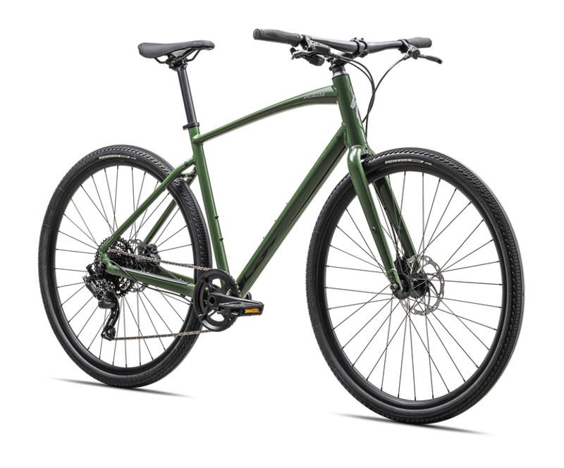 Specialized Sirrus X 3.0 2025 Hybrid Bike Gloss Cypress / Cool Grey Reflective-1