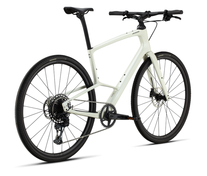 Specialized Sirrus X 6.0 2025 Hybrid Bike Gloss Dune White / Obsidian Fade Reflective-2