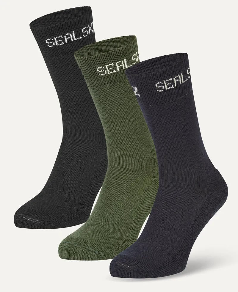 SealSkinz Suffield Solo Merino Sock 3 Pack Assorted-1