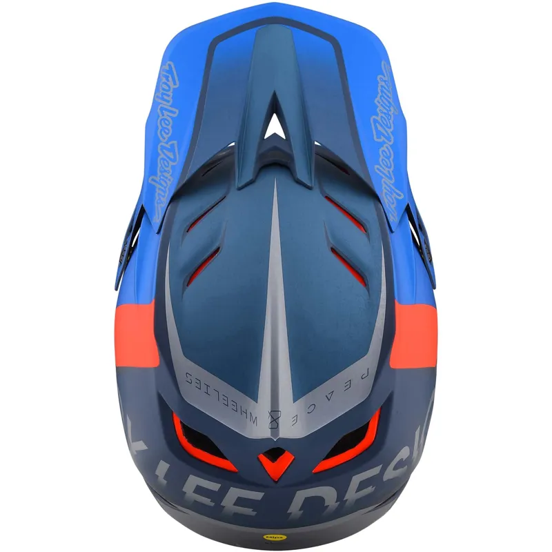 Troy Lee Designs D4 Composite Full Face MIPS MTB Helmet Slate / Red-4