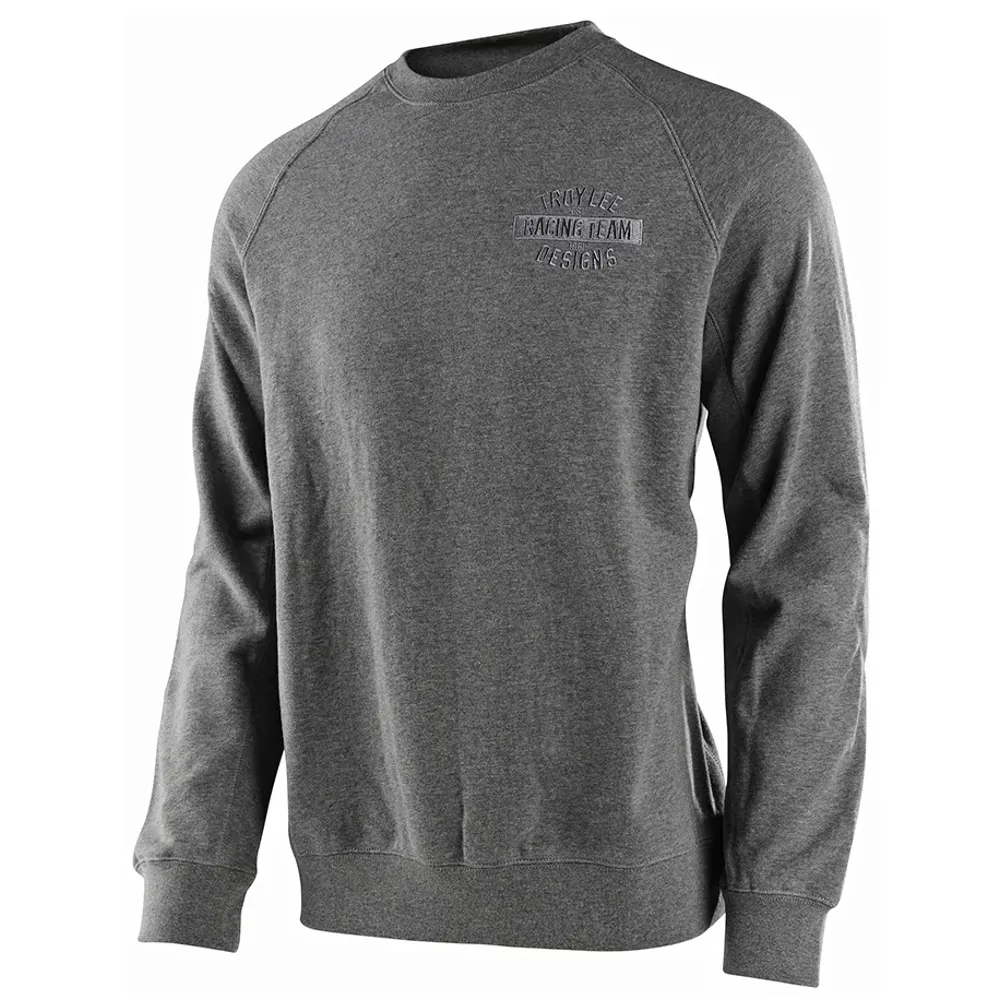 Image of Troy Lee Designs Shop Pullover Crew Sweater Heather/Grey