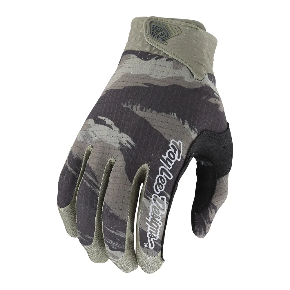 Image of Troy Lee Designs Air Gloves Brushed Camo Army Green