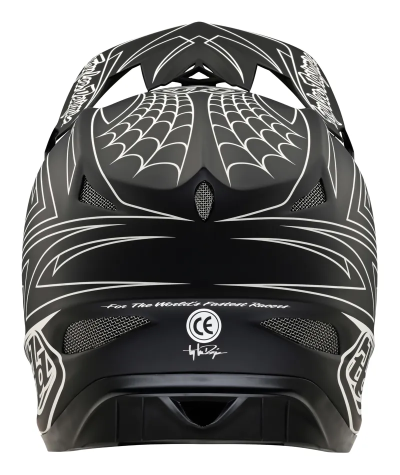 Troy Lee Designs D3 Fiberlite Full Face MTB Helmet SpiderStripe Black-3