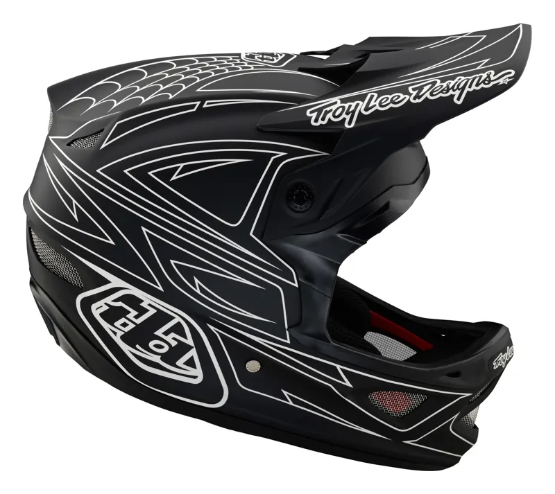 Troy Lee Designs D3 Fiberlite Full Face MTB Helmet SpiderStripe Black-5