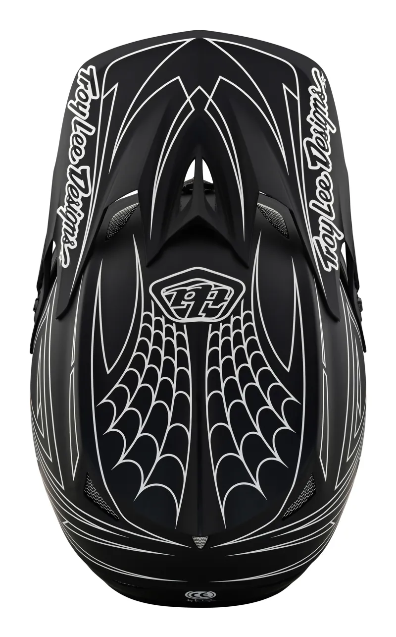 Troy Lee Designs D3 Fiberlite Full Face MTB Helmet SpiderStripe Black-7