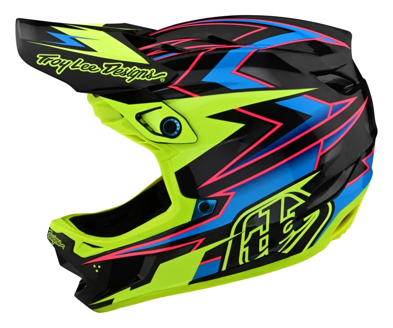 Troy Lee Designs D4 Carbon Full Face MIPS MTB Helmet Volt Black/Flo Yellow-1