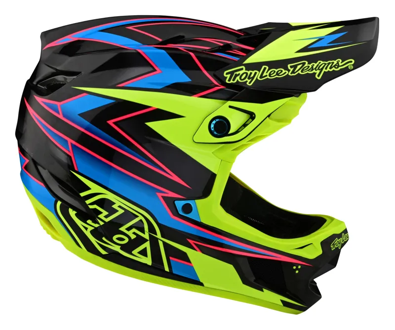Troy Lee Designs D4 Carbon Full Face MIPS MTB Helmet Volt Black/Flo Yellow-5