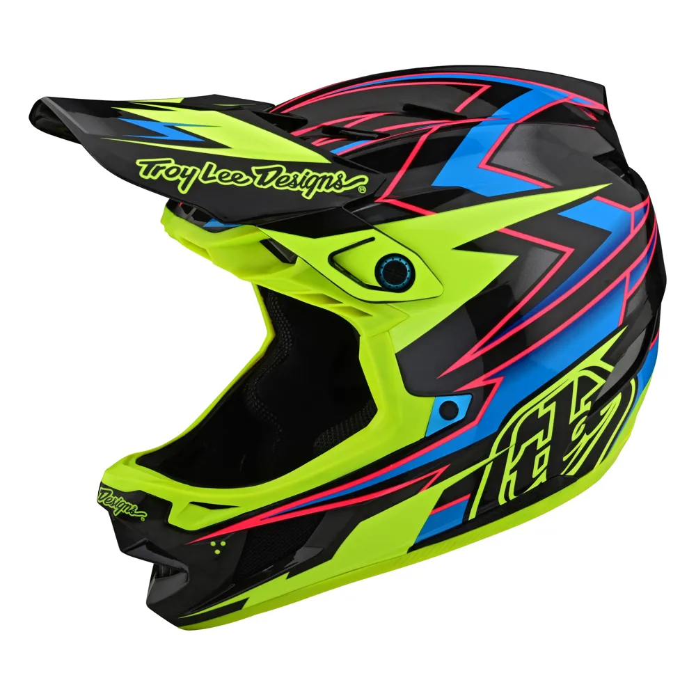 Troy Lee Designs Troy Lee Designs D4 Carbon Full Face MIPS MTB Helmet Volt Black/Flo Yellow