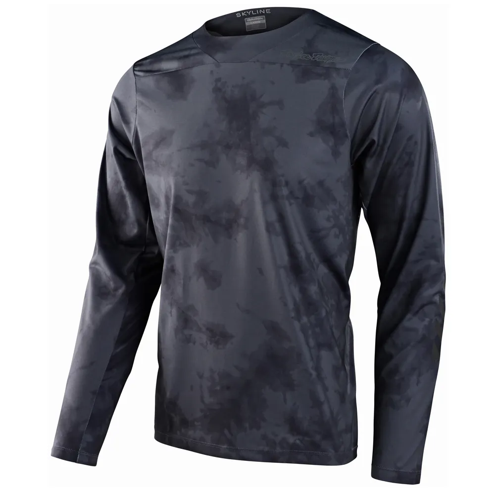 Image of Troy Lee Designs Skyline Chill LS MTB Jersey Tie Dye Charcoal