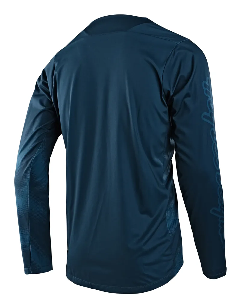 Troy Lee Designs Skyline Chill LS MTB Jersey Waves Dark Slate Blue-1