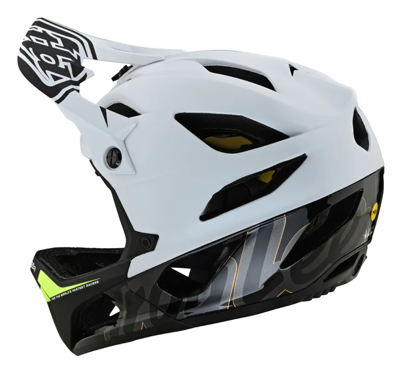Troy Lee Designs Stage MIPS Full Face Helmet Signature White-3